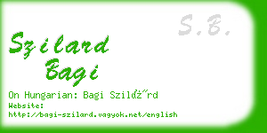 szilard bagi business card